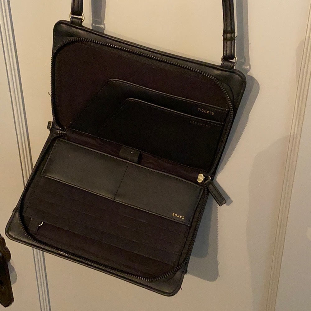 Black crossbody bag or passport holder